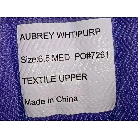Abeo Womens Aubrey Rocs Walking Shoes White Purple Textile Lace Up Toning 6.5M - Picture 9 of 10